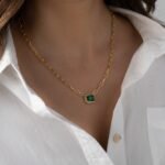 925 Silver Emerald Pendant Necklace - Image 6