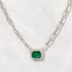 925 Silver Emerald Pendant Necklace - Image 4