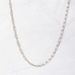925 Silver Paperclip Necklace - Image 5