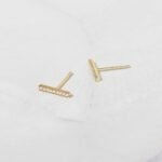925 Silver Bar Studs Earrings - Image 4