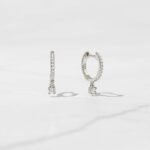925 Silver Charm Huggies Earrings - Image 4