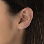 925 Silver Pave Tiny Stud Earrings - Image 4