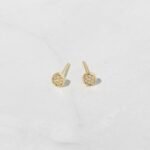 925 Silver Pave Tiny Stud Earrings - Image 5