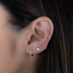 925 Silver Pave Tiny Stud Earrings - Image 2