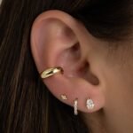 925 Silver Pave Set Huggies Earrings - Image 6