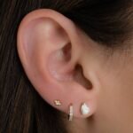 925 Silver Pave Set Huggies Earrings - Image 8
