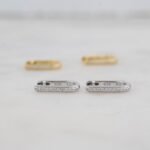 925 Silver Square Huggies Earring - Image 6