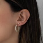 925 Silver Tube Hoops Earrings - Image 6