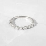 925 Silver Pear Stone Stacking Band - Image 6