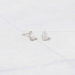 925 Silver Pear Studs Earrings - Image 2