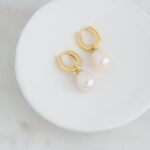 925 Silver Pearl Charm Earrings - Image 6