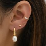 925 Silver Pearl Charm Earrings - Image 5