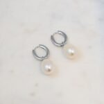 925 Silver Pearl Charm Earrings - Image 4