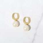 925 Silver Pearl Charm Earrings - Image 3