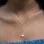 925 Silver Pearl Lariat Necklace - Image 3