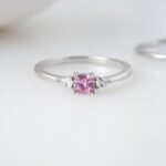 925 Silver Pink Cushion Ring - Image 6