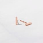 925 Silver Plain Bar Studs Earrings - Image 2