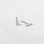 925 Silver Plain Bar Studs Earrings - Image 3