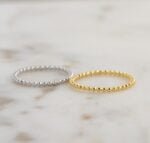 925 Silver Plain Beaded Ring - Image 2