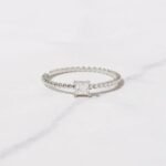 925 Silver Princess Cut with Spiral Band - Image 6