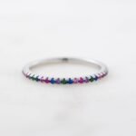 925 Silver Rainbow Eternity Ring - Image 5