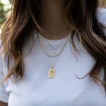 925 Silver Rectangle Rose Medallion Necklace - Image 5