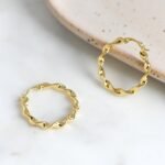 925 Silver Ribbon Hoop Earrings - Image 2