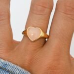 925 Silver Rose Quartz Heart Ring - Image 7