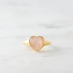 925 Silver Rose Quartz Heart Ring - Image 6