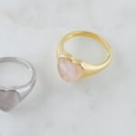 925 Silver Rose Quartz Heart Ring - Image 4