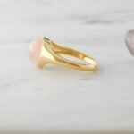 925 Silver Rose Quartz Heart Ring - Image 2