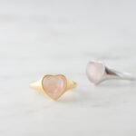 925 Silver Rose Quartz Heart Ring - Image 3
