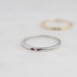 925 Silver Ruby 3 Stone Diamond Ring - Image 7