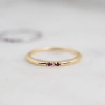 925 Silver Ruby 3 Stone Diamond Ring - Image 6