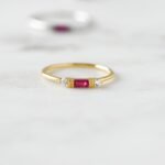 925 Silver Ruby Baguette Ring - Image 6
