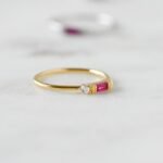 925 Silver Ruby Baguette Ring - Image 5