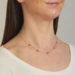925 Silver Ruby Flower Necklace - Image 3