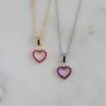 925 Silver Ruby Heart Necklace - Image 5