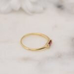 925 Silver Ruby Simple Baguette Ring - Image 3