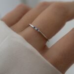925 Silver Sapphire 3 Stone Diamond Ring - Image 6