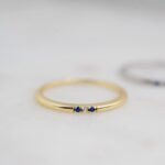 925 Silver Sapphire 3 Stone Diamond Ring - Image 5