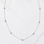 925 Silver Sapphire Beaded Necklace - Image 4