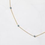 925 Silver Sapphire Beaded Necklace - Image 3