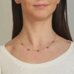 925 Silver Sapphire Flower Necklace - Image 6