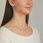 925 Silver Sapphire Flower Necklace - Image 5