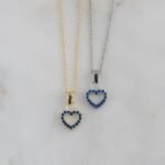 925 Silver Sapphire Heart Necklace - Image 5