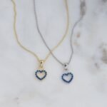 925 Silver Sapphire Heart Necklace - Image 4