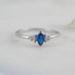 925 Silver Sapphire Marquise Ring - Image 4