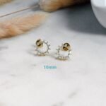 925 Silver Single Sunburst Studs Earrings - Image 3