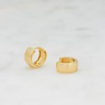 925 Silver Small Chunky Hoops Earrings - Image 6